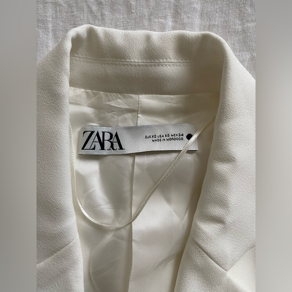 ZARA Long White Vest. Open Sides. NWT. Perfect Condition. Size XS - Picture 5 of 6